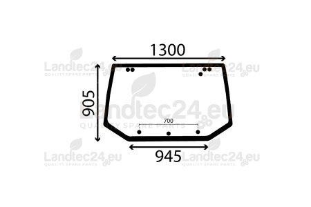 Rear window Ford 81865244 flat tinted